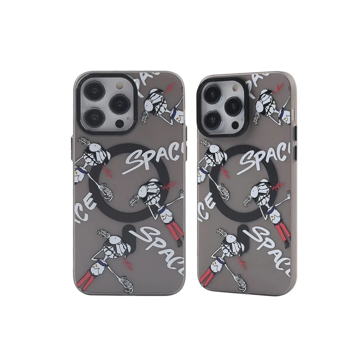 Mey İthalat®  iPhone 12 Pro Max Kılıf Apollo Magneticsafe Desenli Kapak - Apollo Siyah - 3