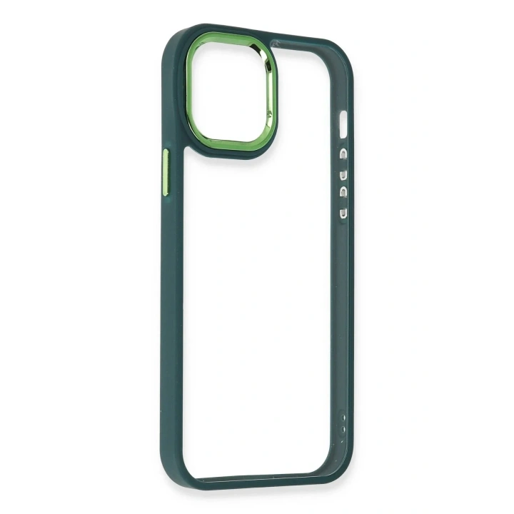 Mey İthalat®  iPhone 12 Pro Max Kılıf Dora Kapak - Haki Yeşil