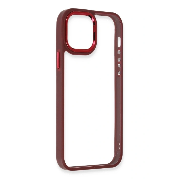 Mey İthalat®  iPhone 12 Pro Max Kılıf Dora Kapak - Kırmızı