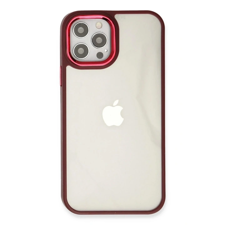 Mey İthalat®  iPhone 12 Pro Max Kılıf Dora Kapak - Kırmızı