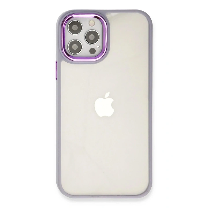 Mey İthalat®  iPhone 12 Pro Max Kılıf Dora Kapak - Lila