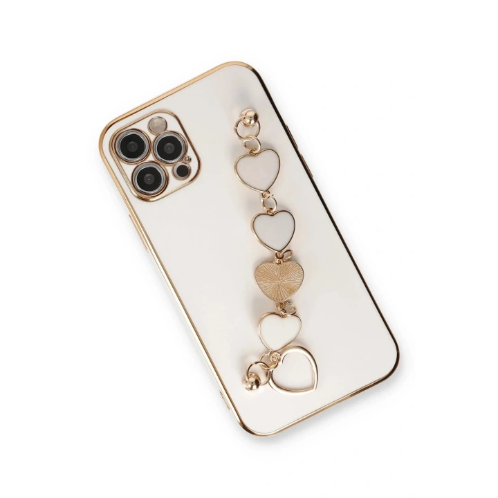 Mey İthalat®  iPhone 12 Pro Max Kılıf Esila Silikon - Beyaz