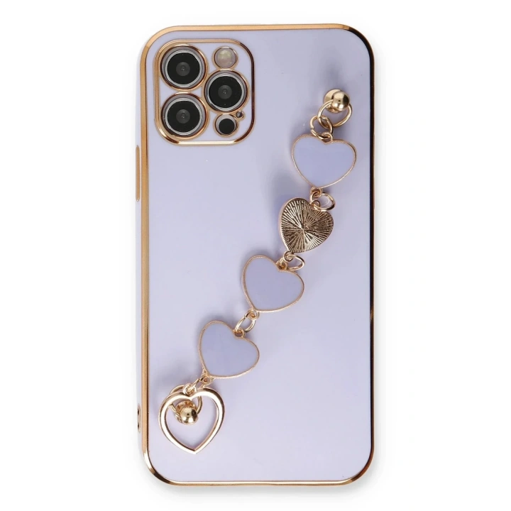 Mey İthalat®  iPhone 12 Pro Max Kılıf Esila Silikon - Lila