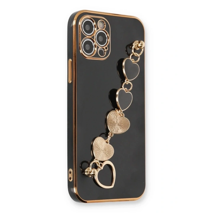 Mey İthalat®  iPhone 12 Pro Max Kılıf Esila Silikon - Siyah