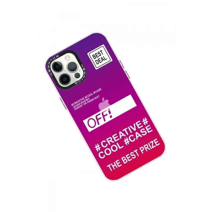 Mey İthalat®  iPhone 12 Pro Max Kılıf Estoril Desenli Kapak - Estoril - 9