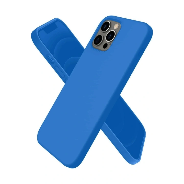 Mey İthalat®  iPhone 12 Pro Max Kılıf First Silikon - Mavi