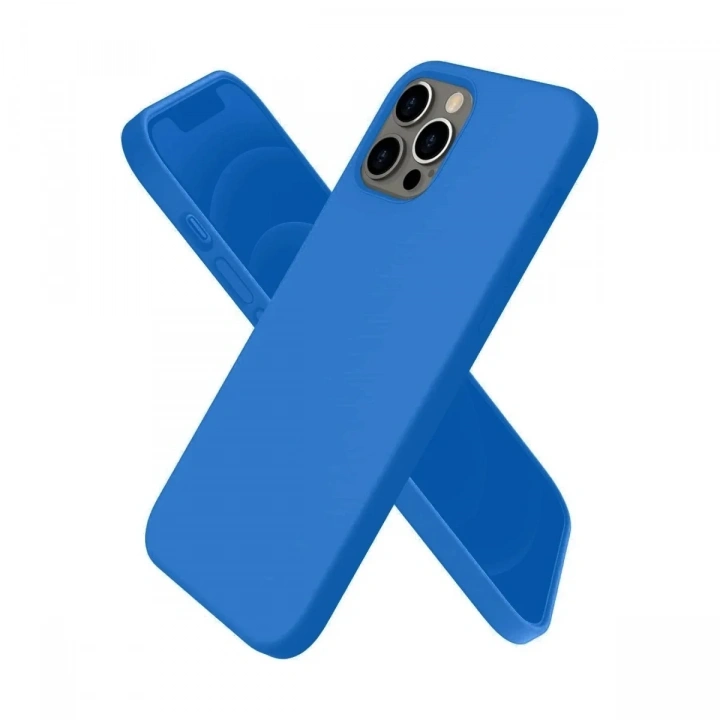 Mey İthalat®  iPhone 12 Pro Max Kılıf First Silikon - Mavi