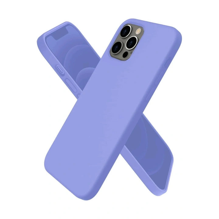 Mey İthalat®  iPhone 12 Pro Max Kılıf First Silikon - Mor