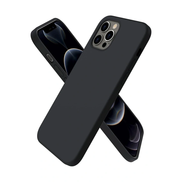 Mey İthalat®  iPhone 12 Pro Max Kılıf First Silikon - Siyah