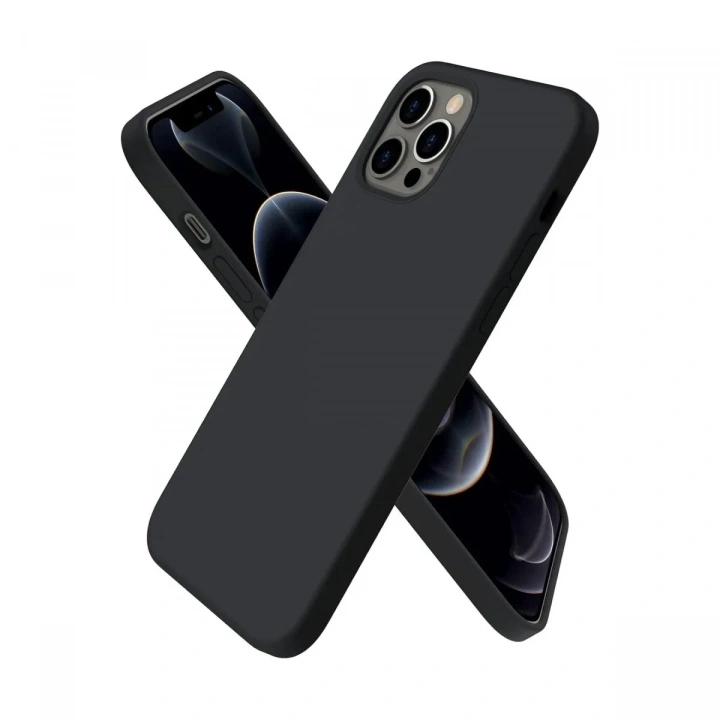 Mey İthalat®  iPhone 12 Pro Max Kılıf First Silikon - Siyah