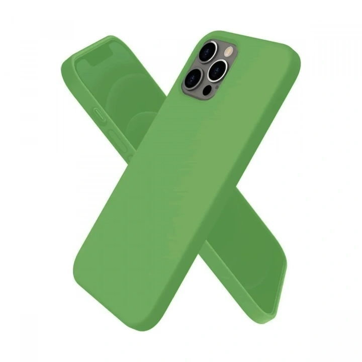 Mey İthalat®  iPhone 12 Pro Max Kılıf First Silikon - Yeşil
