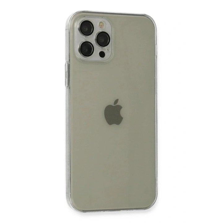 Mey İthalat®  iPhone 12 Pro Max Kılıf Fly Lens Silikon - Şeffaf