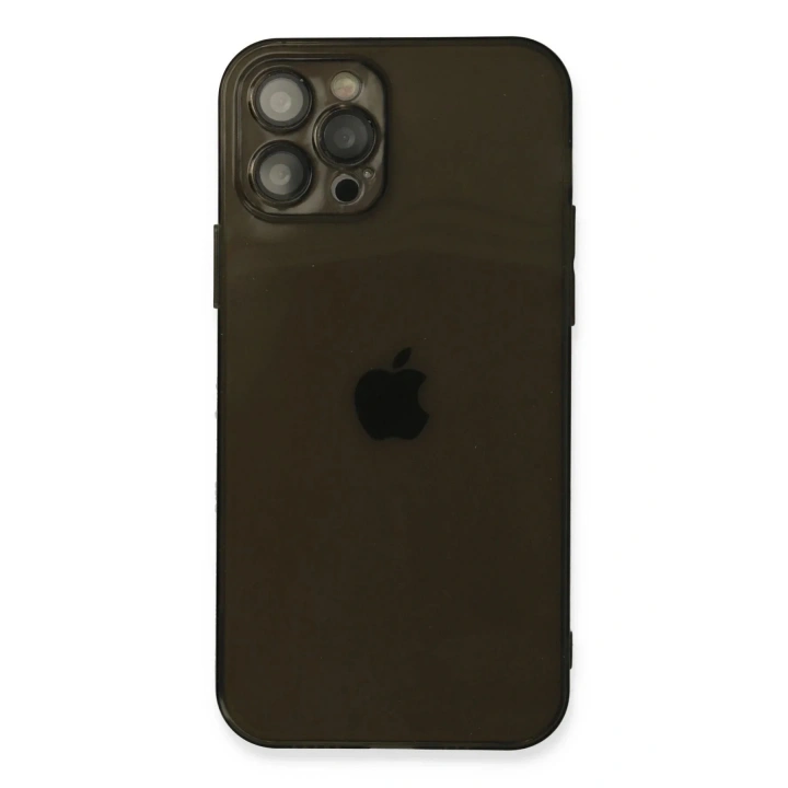 Mey İthalat®  iPhone 12 Pro Max Kılıf Fly Lens Silikon - Siyah