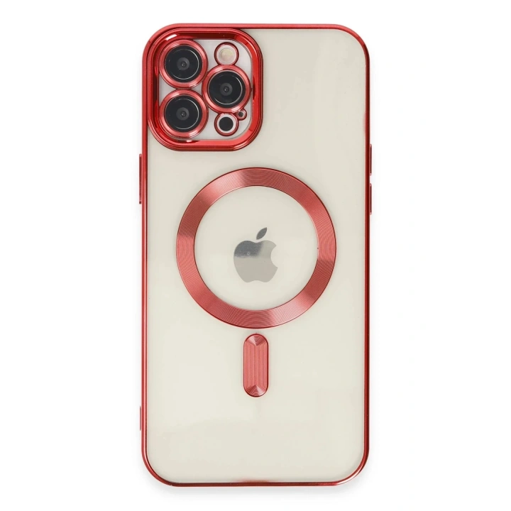 Mey İthalat®  iPhone 12 Pro Max Kılıf Kross Magneticsafe Kapak - Kırmızı