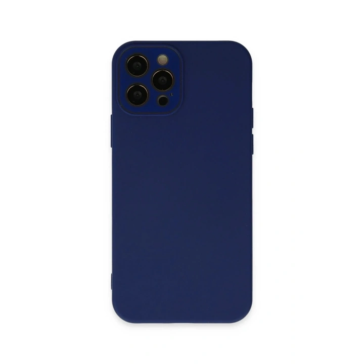 Mey İthalat®  iPhone 12 Pro Max Kılıf Lansman Glass Kapak - Sky Blue