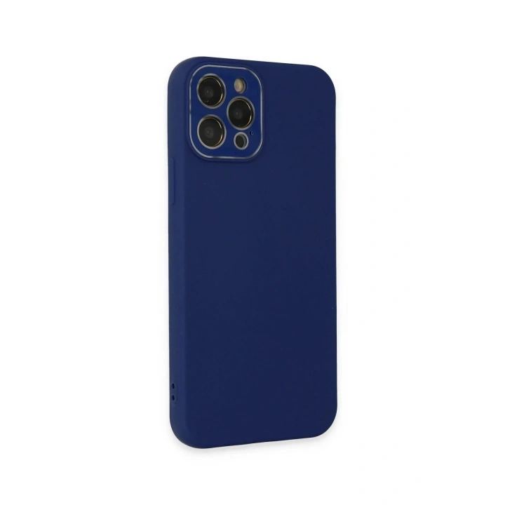 Mey İthalat®  iPhone 12 Pro Max Kılıf Lansman Glass Kapak - Sky Blue