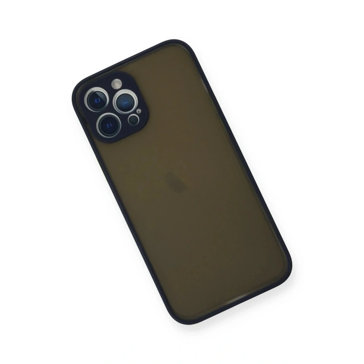 Mey İthalat®  iPhone 12 Pro Max Kılıf Montreal Silikon Kapak - Lacivert