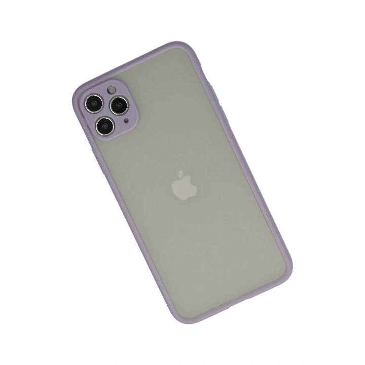 Mey İthalat®  iPhone 12 Pro Max Kılıf Montreal Silikon Kapak - Mor