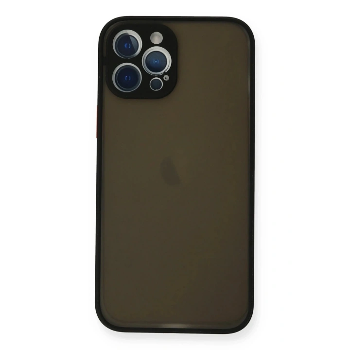 Mey İthalat®  iPhone 12 Pro Max Kılıf Montreal Silikon Kapak - Siyah