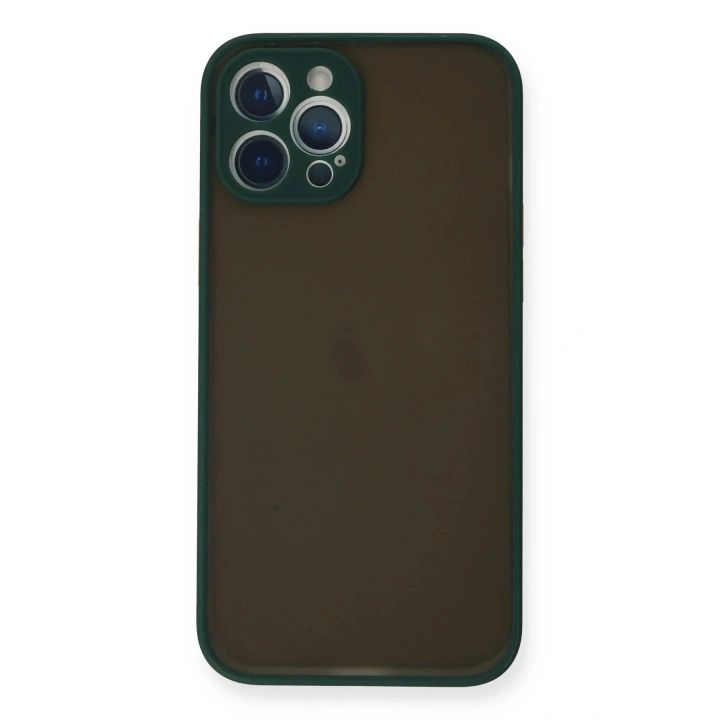 Mey İthalat®  iPhone 12 Pro Max Kılıf Montreal Silikon Kapak - Yeşil