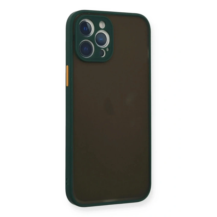 Mey İthalat®  iPhone 12 Pro Max Kılıf Montreal Silikon Kapak - Yeşil