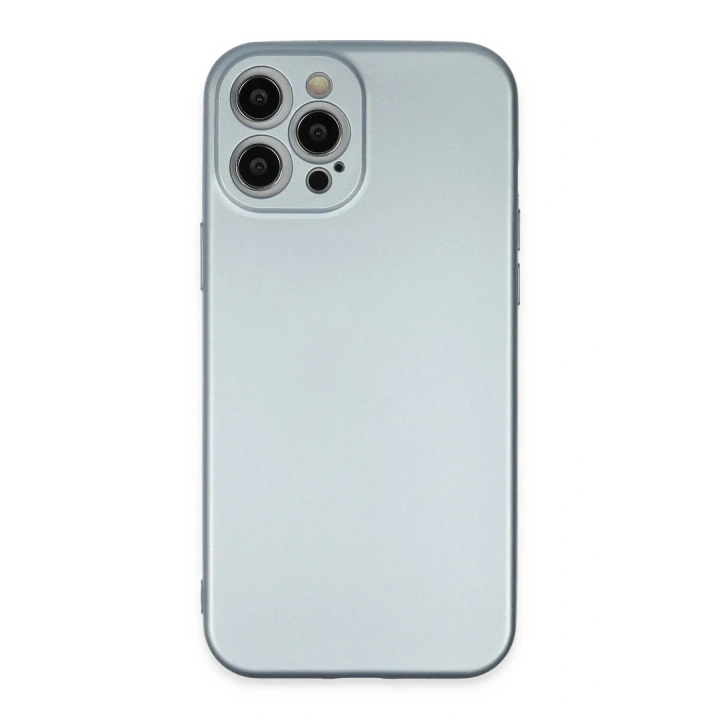 Mey İthalat®  iPhone 12 Pro Max Kılıf Nano içi Kadife Silikon - Sky Blue