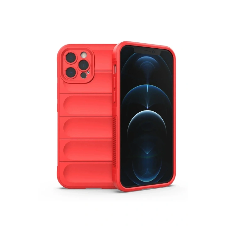 Mey İthalat®  iPhone 12 Pro Max Kılıf Optimum Silikon - Kırmızı