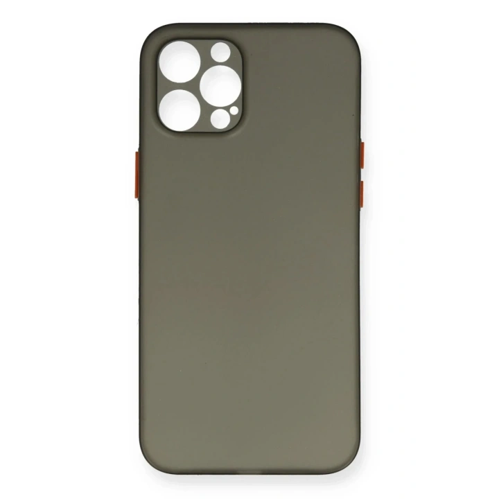 Mey İthalat®  iPhone 12 Pro Max Kılıf PP Ultra İnce Kapak - Gri