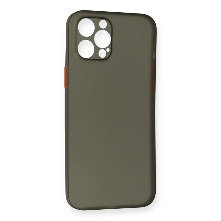 Mey İthalat®  iPhone 12 Pro Max Kılıf PP Ultra İnce Kapak - Gri