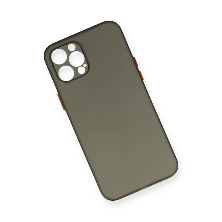 Mey İthalat®  iPhone 12 Pro Max Kılıf PP Ultra İnce Kapak - Gri