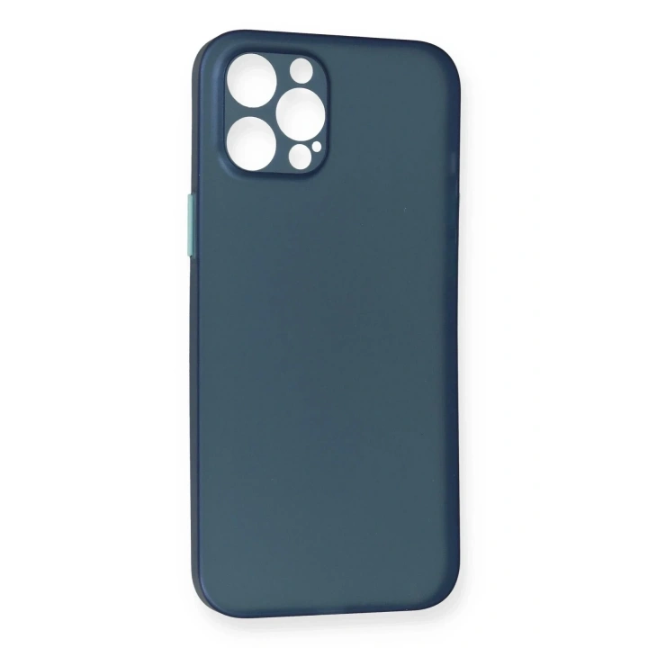 Mey İthalat®  iPhone 12 Pro Max Kılıf PP Ultra İnce Kapak - Mavi