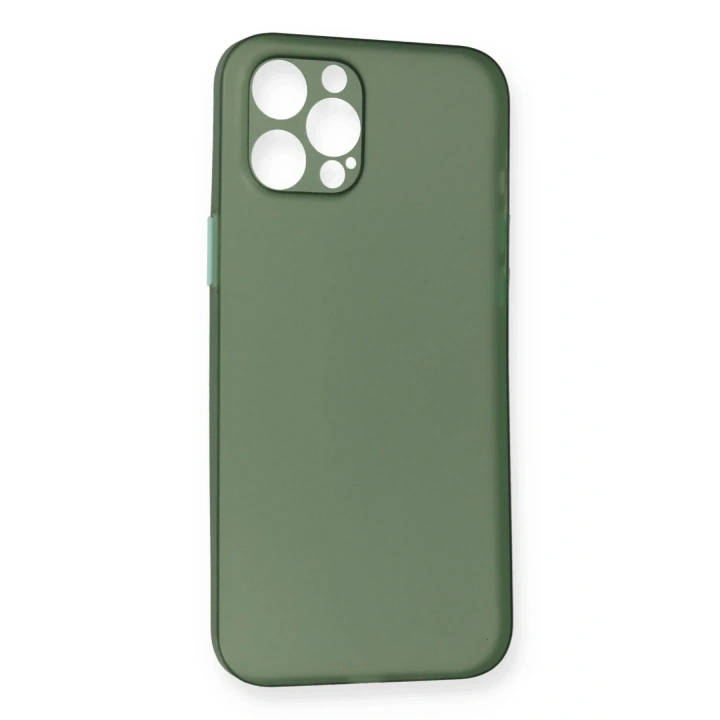 Mey İthalat®  iPhone 12 Pro Max Kılıf PP Ultra İnce Kapak - Yeşil