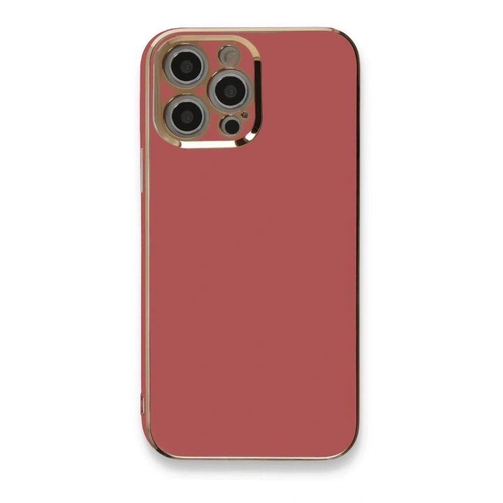 Mey İthalat®  iPhone 12 Pro Max Kılıf Volet Silikon - Kırmızı