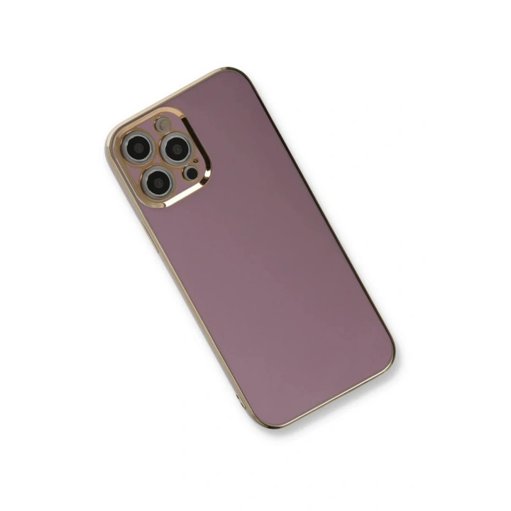 Mey İthalat®  iPhone 12 Pro Max Kılıf Volet Silikon - Mor