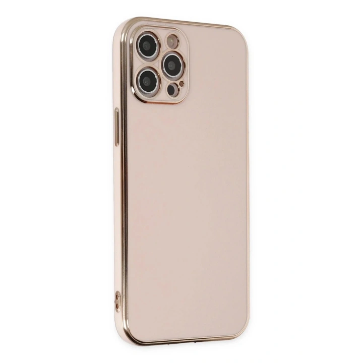 Mey İthalat®  iPhone 12 Pro Max Kılıf Volet Silikon - Pembe