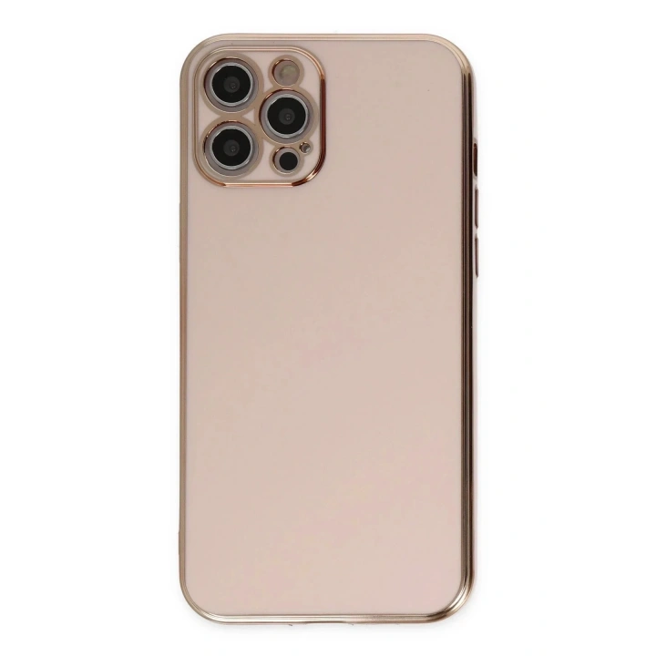 Mey İthalat®  iPhone 12 Pro Max Kılıf Volet Silikon - Pembe