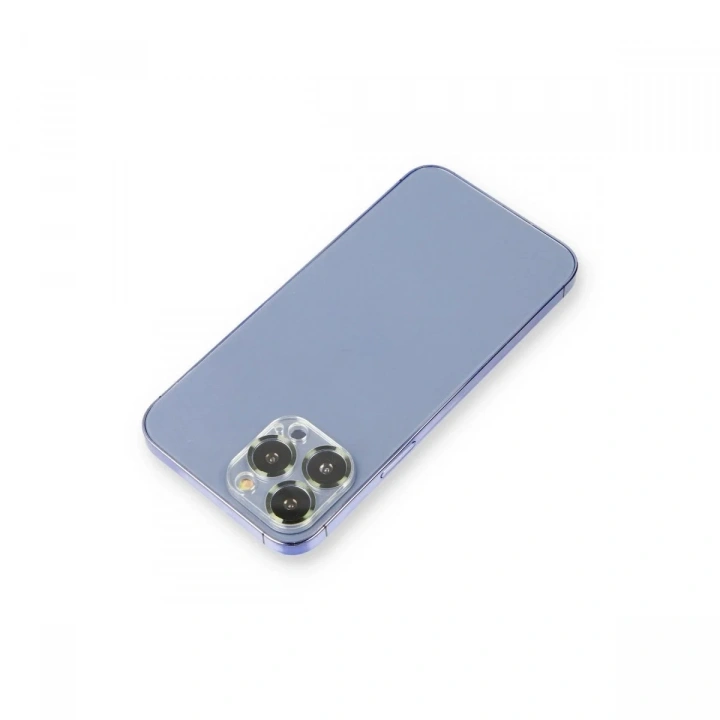 Mey İthalat®  iPhone 12 Pro Metal Kamera Lens Koruma Cam - Koyu Yeşil