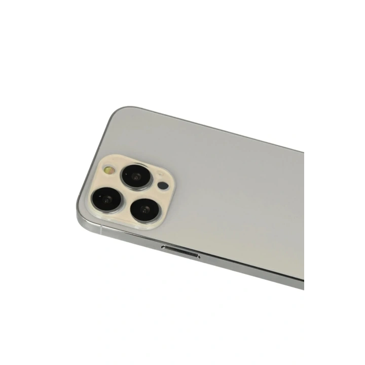 Mey İthalat®  iPhone 12 Pro Rainbow Kamera Lens Koruma Cam - Gold