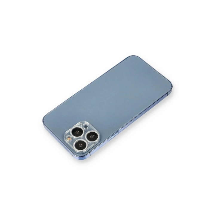 Mey İthalat®  iPhone 12 Pro Shine Kamera Lens Koruma Cam - Gümüş