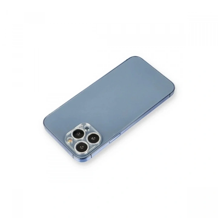 Mey İthalat®  iPhone 12 Pro Shine Kamera Lens Koruma Cam - Gümüş