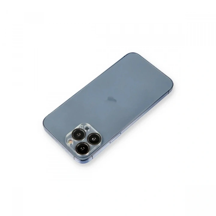 Mey İthalat®  iPhone 12 Pro Shine Kamera Lens Koruma Cam - Siyah