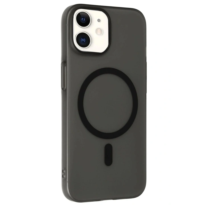 Mey İthalat®   iPhone 12 Tuna PC Slim Magsafe Kapak - Siyah
