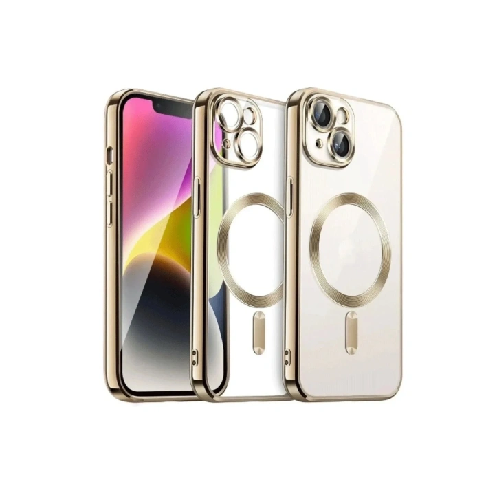 Mey İthalat®  iPhone 13 Kılıf Kross Magneticsafe Kapak - Gold
