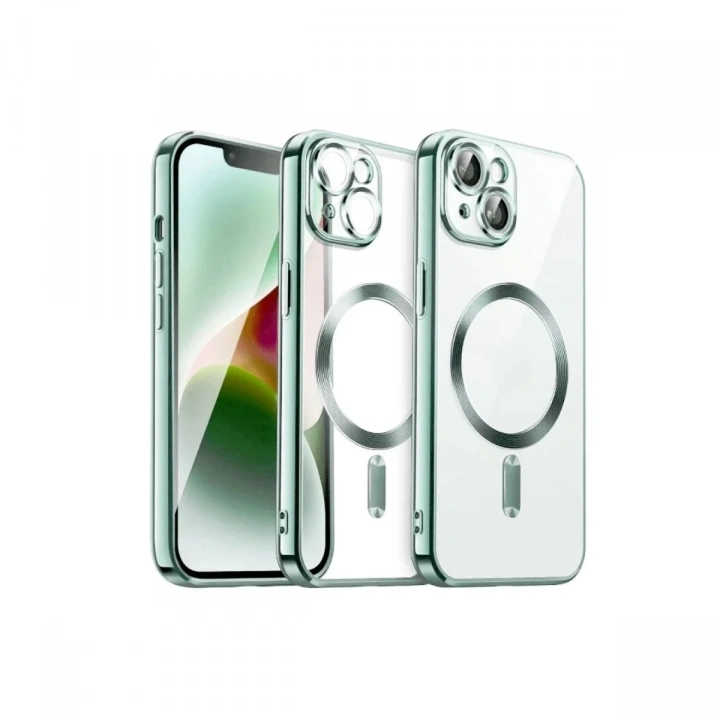 Mey İthalat®  iPhone 13 Kılıf Kross Magneticsafe Kapak - Koyu Yeşil