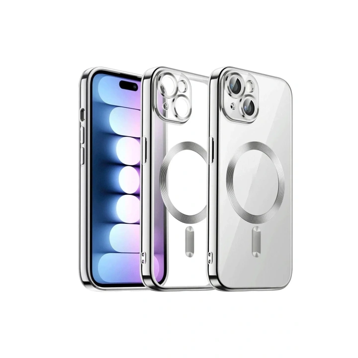 Mey İthalat®  iPhone 13 Kılıf Kross Magneticsafe Kapak - Titan Gri