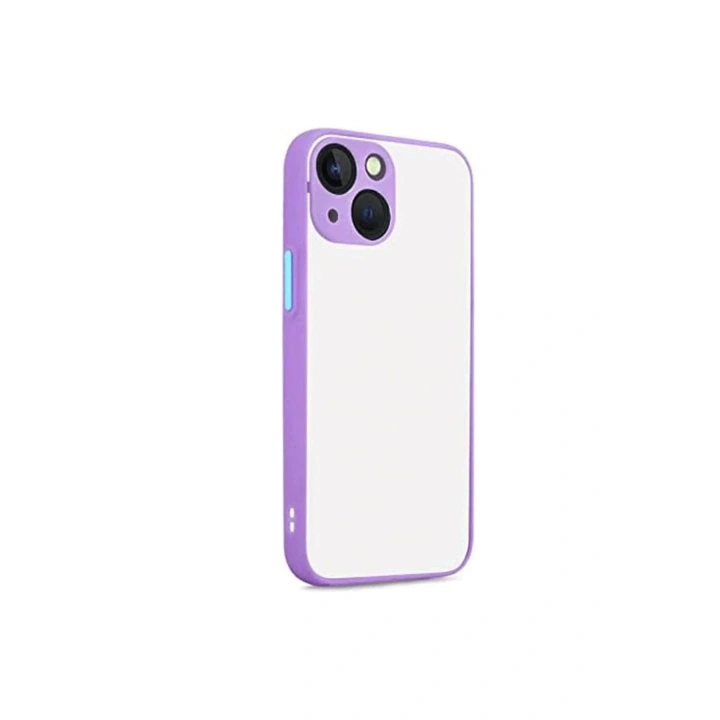 Mey İthalat®  iPhone 13 Kılıf Montreal Silikon Kapak - Mor