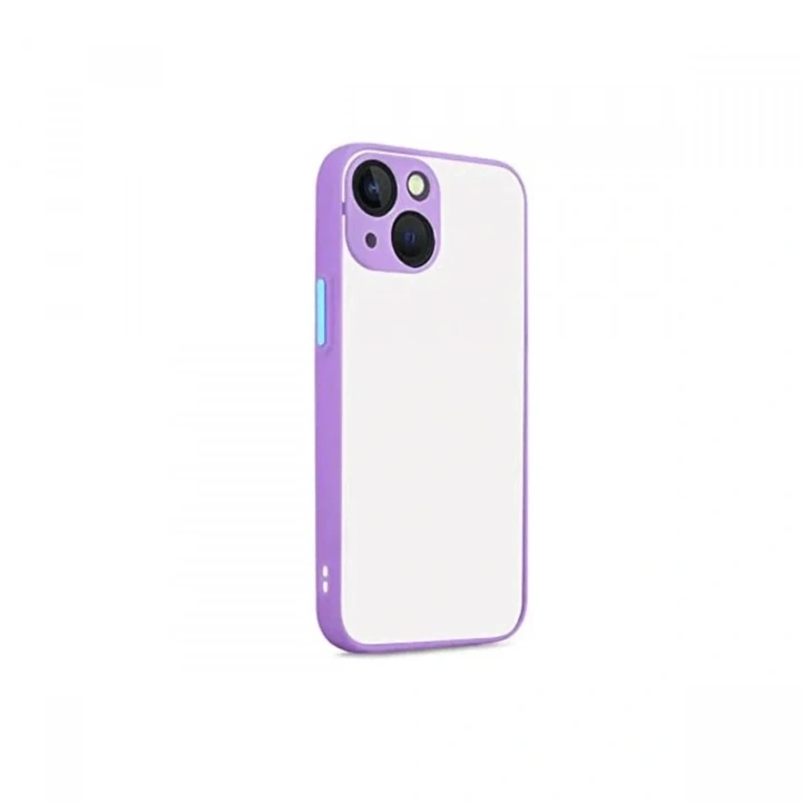 Mey İthalat®  iPhone 13 Kılıf Montreal Silikon Kapak - Mor