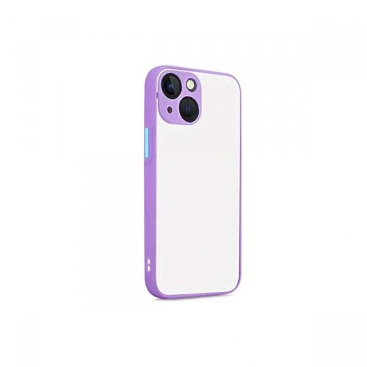 Mey İthalat®  iPhone 13 Kılıf Montreal Silikon Kapak - Mor