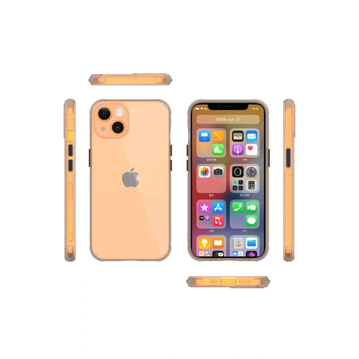 Mey İthalat®  iPhone 13 Mini Kılıf Miami Şeffaf Silikon - Şeffaf