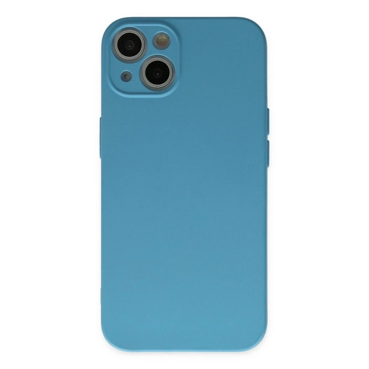 Mey İthalat®  iPhone 13 Mini Kılıf Nano içi Kadife Silikon - Mavi